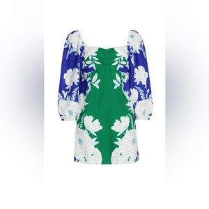 NWT Farm Rio Soft Garden Linen-Blend Minidress XL